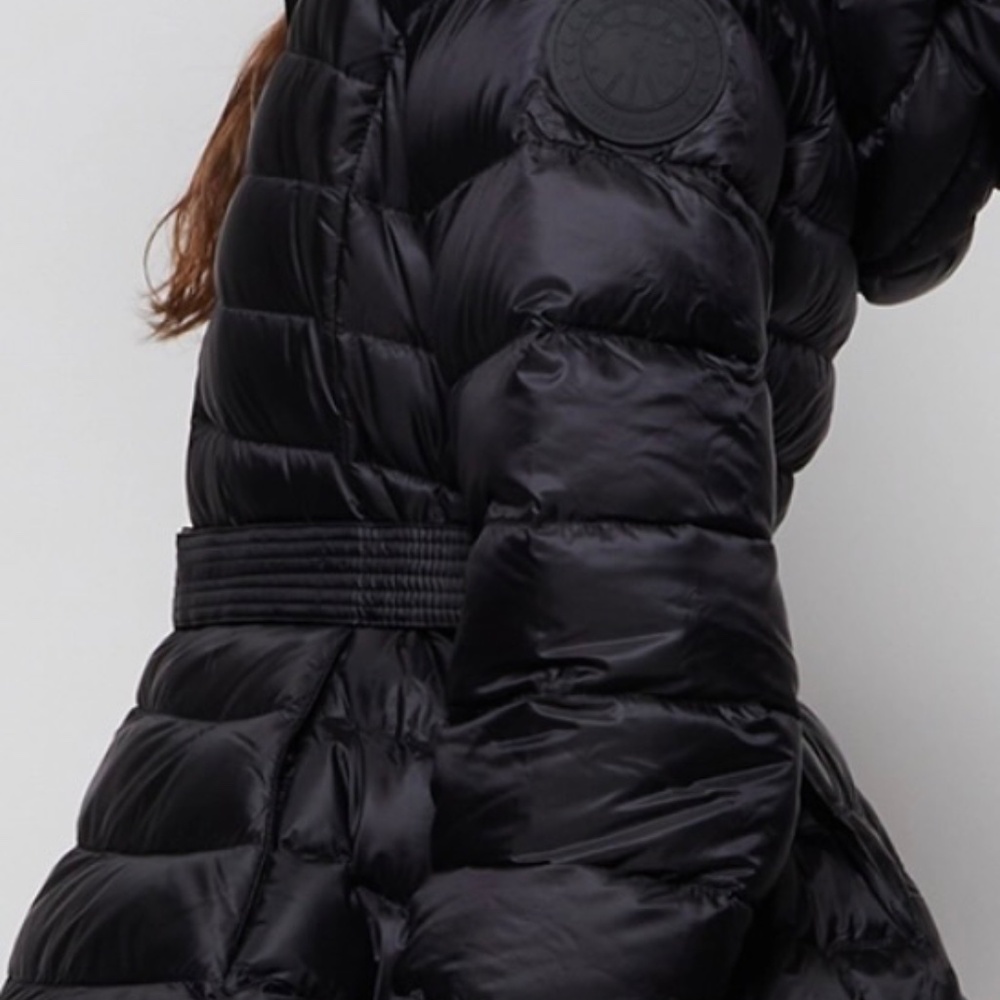 Rare CANADA GOOSE Dyrow Down Jacket Coat Black Label Angel Chen Peplum Two Way - Picture 5 of 12